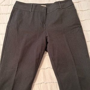 LOFT Dress Pants Size 10 Charcoal Gray Curvy Skinny Ankle